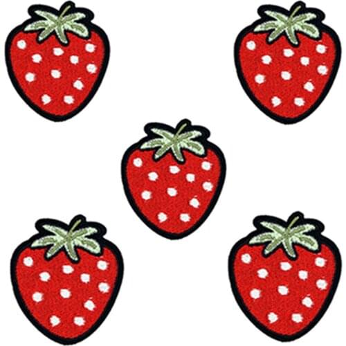 DIY Fruit strawberries Patch Iron Embroidered Patch Applique Iron on Patches Sewing Accessories Badge Stickers on Clothes Bag