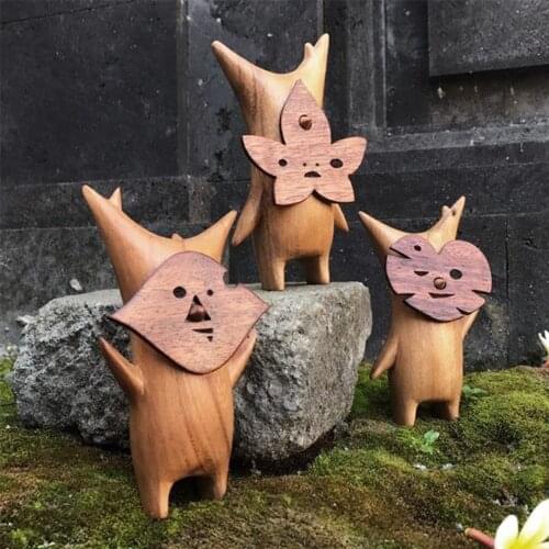 New Forest Wizard Wooden Korogu The Legend Of Zel-da Breath Of The Wild Garden Leaf Elves Crafts Wooden Grain Resin Ornaments