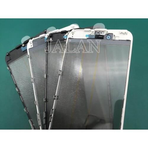 10pcs/bag 7 in 1 front glass with frame,OCA,Polarizer For iphone 6/6P/6s/6SP/7/7P damaged cold press Screen Glass phone repair