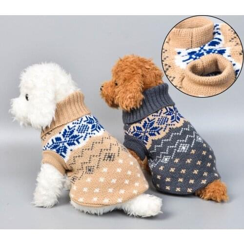 1Pc Winter Dog Sweater Small Dog Clothes Puppy Sweater For Pet Dog Knitting Crochet Cloth Christmas Dog Sweater Decoration