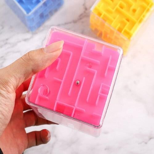 Transparent 3D Maze Cube Game 8*8*8cm Six-sided Puzzle Speed Cube Rolling Ball Game Develop Intelligence for Children Board Game