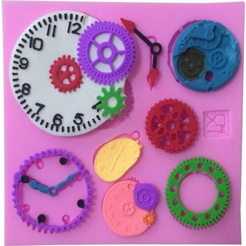 Different Kinds Of Clock And Watch Shape Silicone Cake Mold For Cakes Decoration Sugar Craft Tools E308
