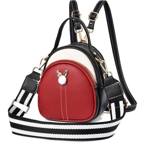 Ladies Fashion Backpacks Pu Leather 2021 Soft Handle Casual Girl Student Pink Black Classic Backpacks Woman