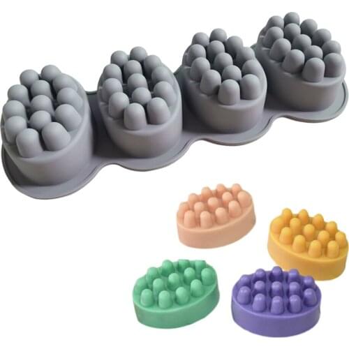 3D silicone soap mould soap making Massage Bar Baking Pastry Mousse Chocolate Mold cake tools bakeware fondant pudding ice mold
