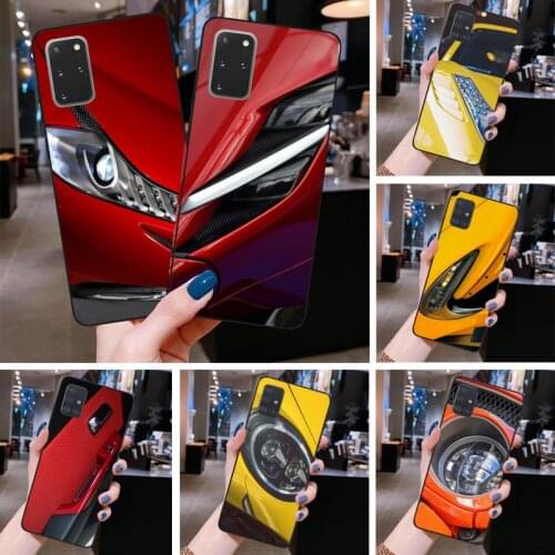 Sports car headlights Luxury Unique Phone Cover for Samsung S20 plus Ultra S6 S7 edge S8 S9 plus S10 5G lite 2020