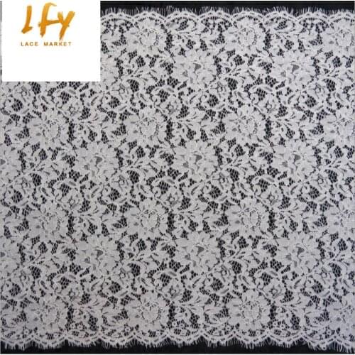 65cm x 300 cm wedding dress cord french lace fabric africa swiss alencon embroidery garment DIY sewing fabric material