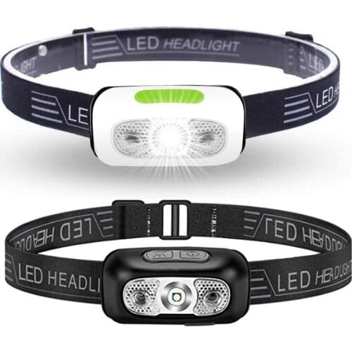 LED Headlamp Motion Sensor Headlight Waterproof Led Built in USB Rechargeable Battery Working Light