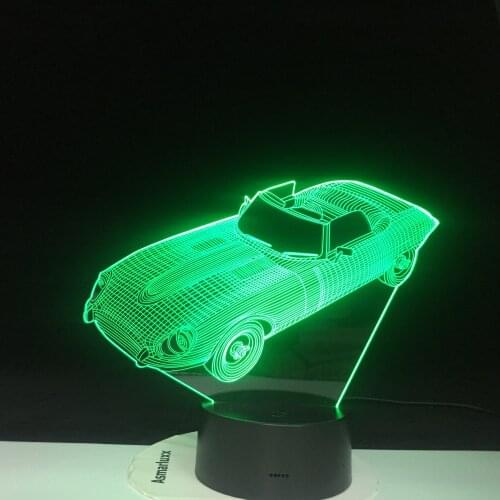 3D Colors Change Home Decor Light Fixture LED Car Shape Light USB Luminarias Vehicle Night Light Baby Sleep Drop Desk Lamp 1466