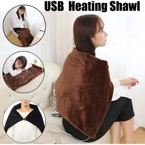 New Car Home Electric Warming Heating Blanket Pad Shoulder Neck Mobile Heating Shawl USB Soft 5V 4W Winter Warm Health Care