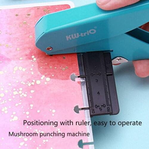 Creative Mushroom Hole Shape Punch for H Planner Disc Ring DIY Paper Cutter T-type Puncher Craft Machine Offices Stationery