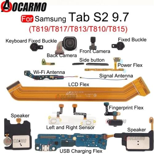 USB Charging Port Wi-Fi Signal Antenna Senson LCD Flex Cable For Samsung Galaxy Tab S2 T817 T810 T813 T815 T819 Replacement Part
