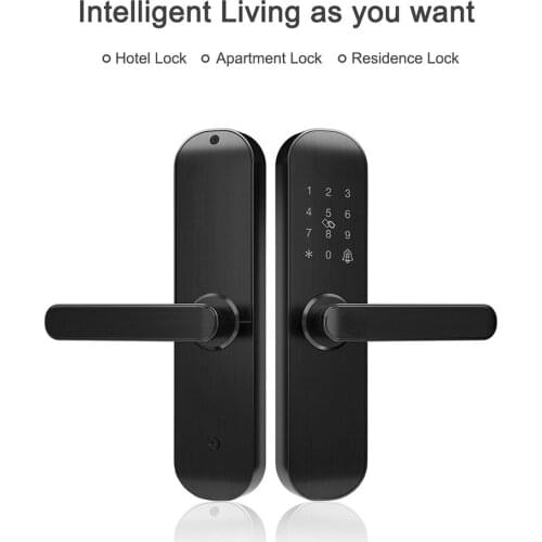 Home smart anti-theft door lock Hotel apartment password swipe card smart lock Tuya APP remote control door lock