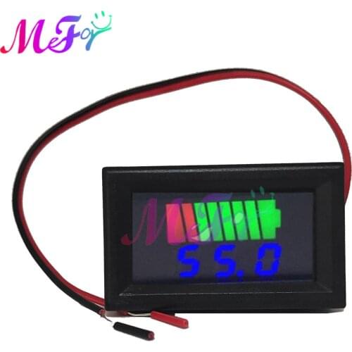 0.56'' DC 6V-60V 6V 12V 36V 48V72V 84V Blue Digital Lead Battery Capacity Indicator Charge Level Lead-acid Tester LED Voltmeter