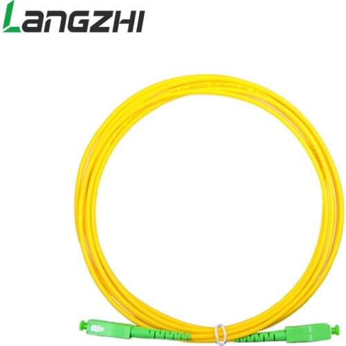 10pcs/bag Sc Apc 3m Simplex Mode Fiber Optic Patch Cord Cable Sc Apc 2.0mm Or 3.0mm Ftth Fiber Optic Jumper Cable
