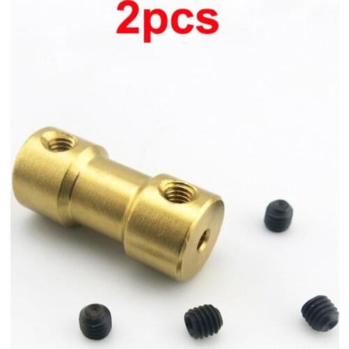 2pcs Motor Jaw Flex Connector Brass Coupling Model Transmission Shaft Connecting Joint for RC Boat Propeller Pushrod Coupler