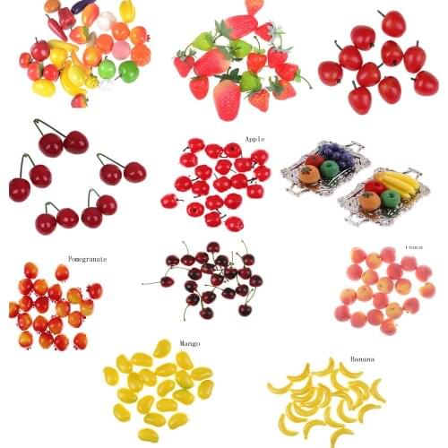 3/5/10/20pcs Artificial Mini Simulation Small Foam Plastic Fake Artificial Fruit and Vegetables House Party Kitchen Wedding Dec
