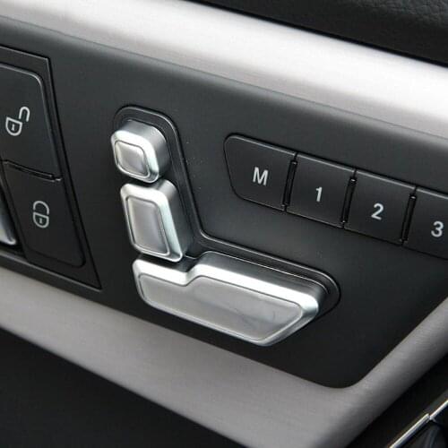 6pcs Chrome Seat Adjust Button Cover Trim For Mercedes Benz W246 W212 218 W146 X204 X156 B E CLS GLA GLK ML Class Accessories