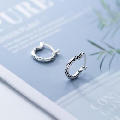 925 Sterling Silver Twist Knot Sleepers Hoop Earrings Jewelry A1807