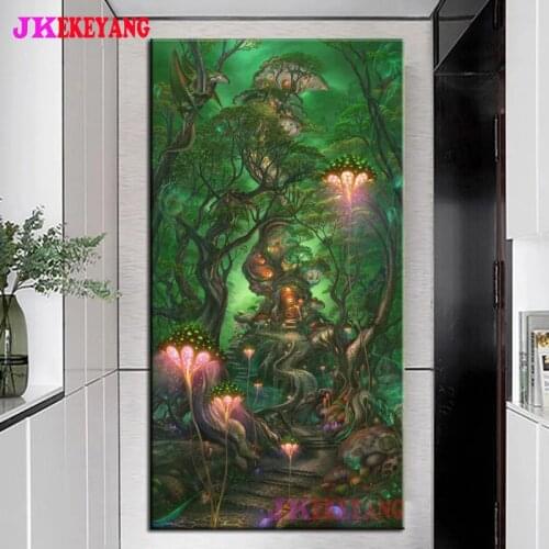 Large 5D Diy diamond painting Fantasy forest Diamond Mosaic Rhinestone Embroidery cross stitch Y4580