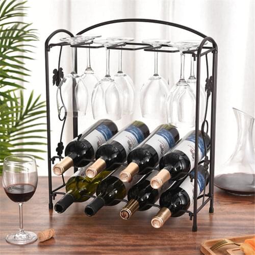 Wine Organizers Display Glass Holder Metal Bottle Rack Stand Bottle Storage Wine Organizer Wine Rack Wine Collection