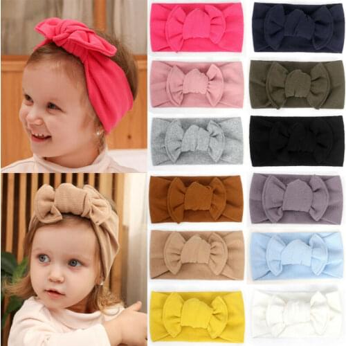 Kids Girl Boys Baby Headband Toddler Lace Bow Flower Hair Band Accessories Headwear 13 Colors