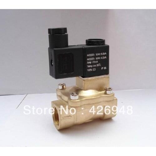 1/2'' Guide Type Brass Solenoid Valve Normally Closed Water Air Oil Diesel NC Solenoid Valves Model 2V130-15,DC12V,24V,AC220V