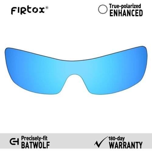 Firtox True UV400 Polarized Lenses Replacement for-Oakley Batwolf OO9101 Sunglasses (Compatiable Lens Only) - Blue Mirror