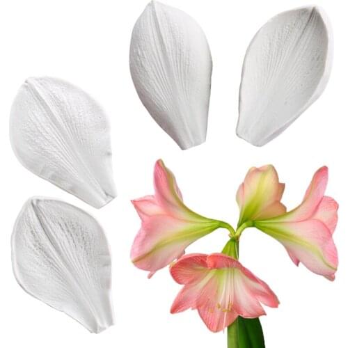 Amaryllis Petals Molds Fondant Cakes Decorating Tools Silicone Molds Sugarcrafts Chocolate Baking Tools For Cakes Gumpaste Form