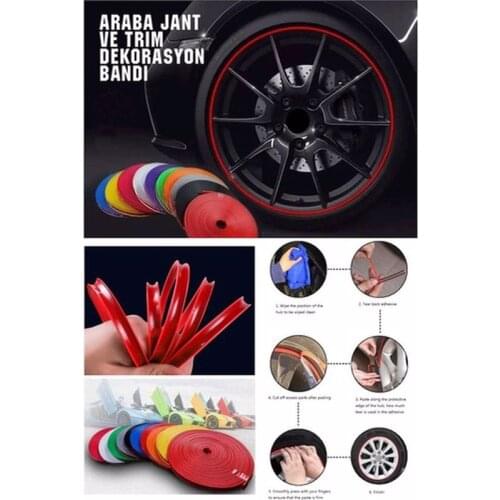 8 M/roll Rimblades automobile car color rim protectors decor strip rubber Guard line rubber moulding Trim