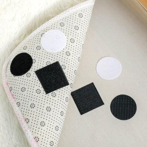 1 Pair Non-Slip Stickers Self Adhesive Hook Loop Fastener Tape Locking Dots Bed Sheet Sofa Fix Clip Floor Rug Carpet Mat Gripper