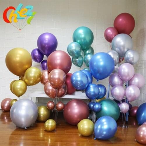 5/10/12/18 inch Metallic Latex Balloons Chrome Thicken Pearly Helium Ballon Birthday Party Wedding Decoration Globos Baby Shower