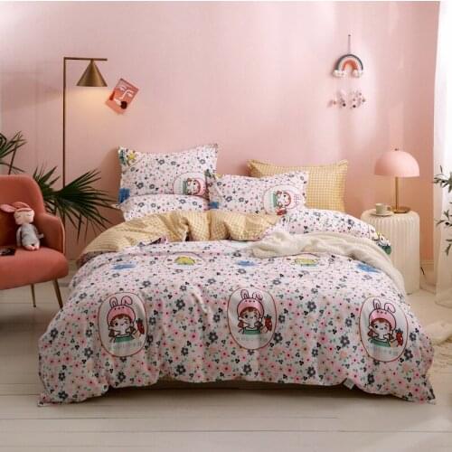 1pc Cartoon Girl Prints Duvet Cover Winter Soft Warm Easy Care Simple Style Queen King Twin Quilt Covers 220x240 Bedclothes