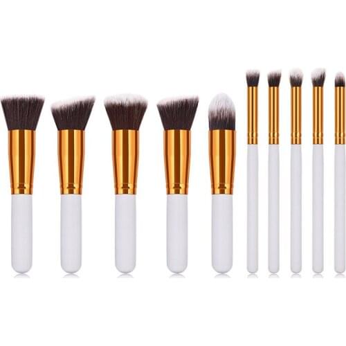 Professional 10pcs Rose Gold Portable Mini Eye Makeup Brushes Set Smudge Eyeshadow Eyeliner Eyebrow Brush Lip Make Up Brush kit