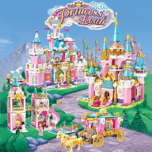Enlighten Building Block Girls Friends Snowy Swan Castle Royal Parade Carriage Educational Bricks Toy Boy Gift-No Box