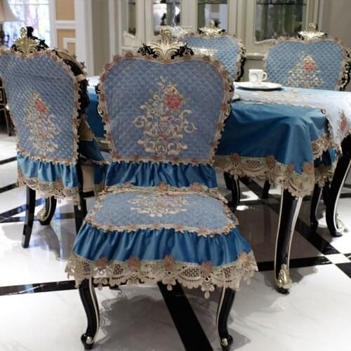 Premium Luxury Jacquard Table Cloth Soft Chenille Non-slip Chair Cover Furniture Cover Cloth Art Vintage Royal Table Decor