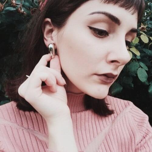 High Polish Geometric Clip Earrings for Women Punk Jewelry Vintage Metal Ear Cuff Female Brincos Gothic Earring Clips 2020