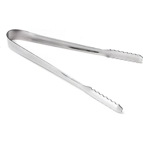 6" stainless steel ice tong for Barbecue Food Salad Cake Bread Candy in the Kitchen or Bar