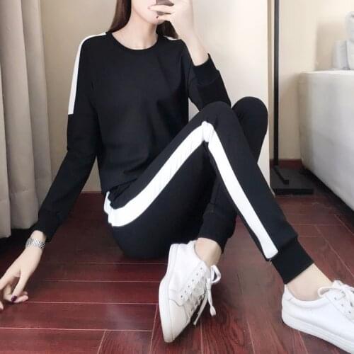 Spring Autumn Tracksuit Two Piece Set Women O-Neck Long Sleeve Top And Pants Suits Casual Sports Female Outfits Jogging Femme