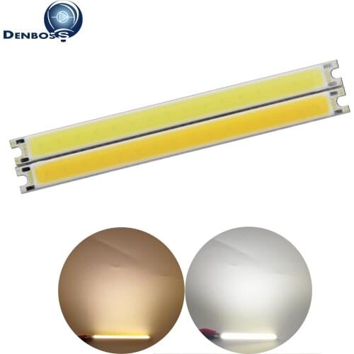10PCS/Lot 100mm High Bright LED COB Strip Bar Light Source Lamp 12V DC White Warm White 5W LED FLIP Chip Bulb for DIY lamp