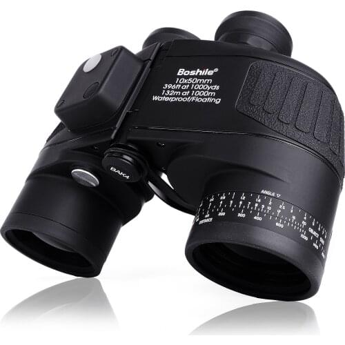 Military Nitrogen binoculars 10X50 army marine telescope with high resolution compass