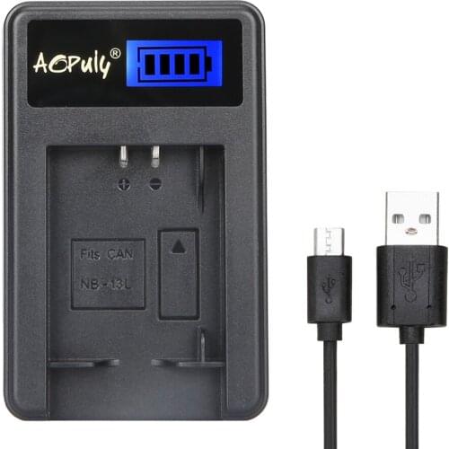 1 Pcs NB-13L Charger NB 13L NB13L Battery LCD USB Charger for Canon PowerShot G5 X G5X G7 X G7X G9 X G9X Digital Camera Battery