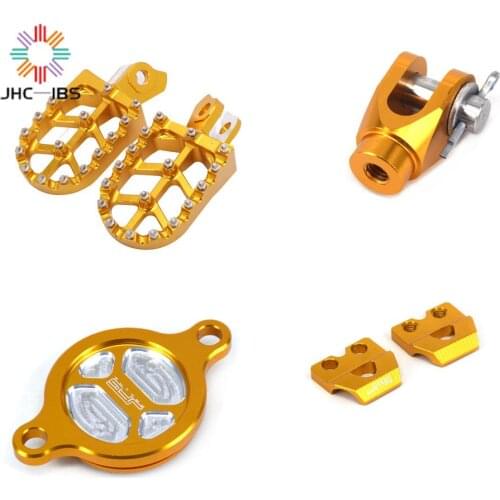 Motorcycle Brake Line Clamp Billet Oil Cover Rear Brake Clevis Footrest Pedals For Suzuki RMZ 450 2008-2017 RMX 450Z 2010-2017