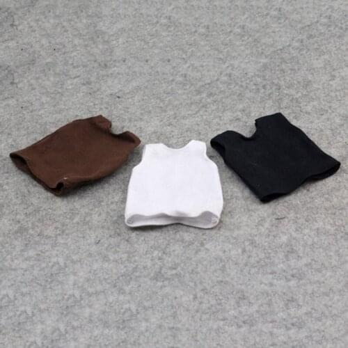 In stock 1/6 soldier man doll 6 points baby brown black white vest mens underwear model 12 inch doll is available