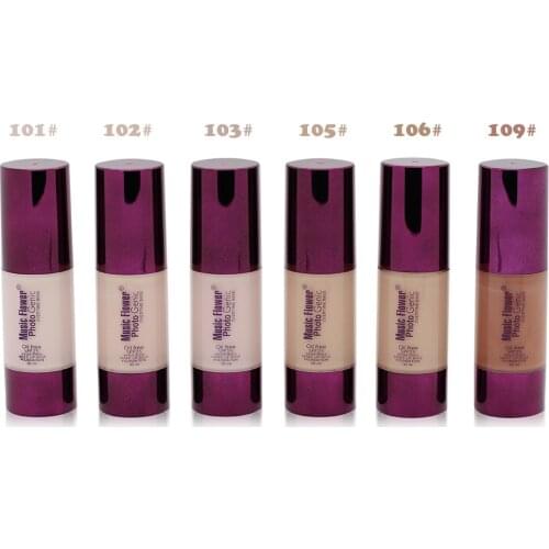 Pro 6 Colors Nude Makeup Face Foundation Liquid Concealer Dark Circles Cream Moisturizing Facial Base Cream
