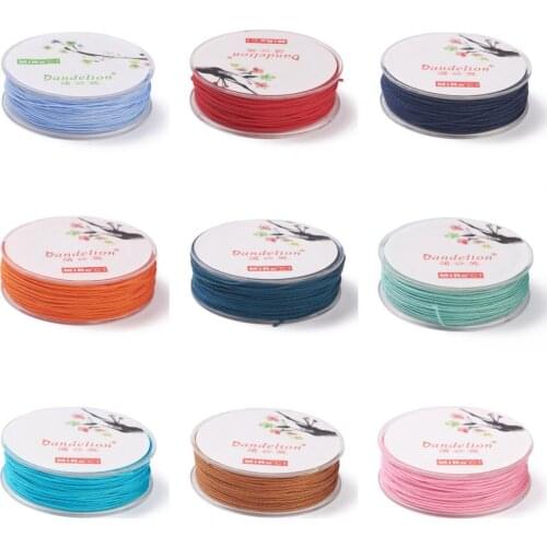 1.5mm Round Elastic Cord with Nylon Outside and Rubber Inside For Jewelry Bracelet Necklace Making 45m/roll