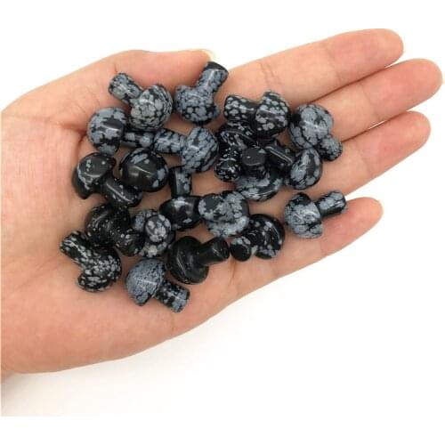 Beautiful 1/2Pcs Natural Alabaster Mushroom Shaped Polished Stone Decor Healing Gift Natural Quartz Crystals