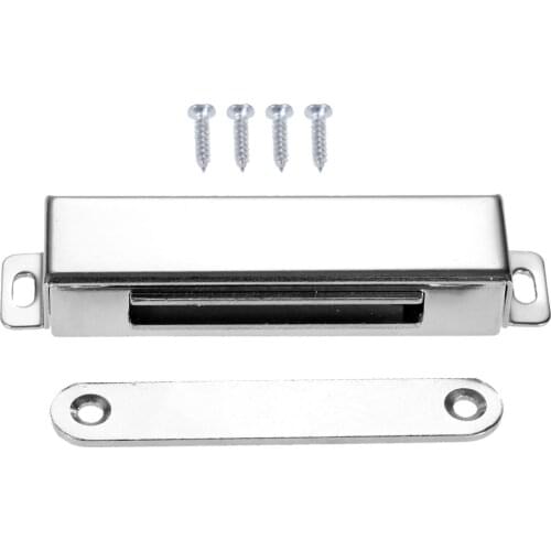 1pc 95*23mm Door Furniture Cabinet Magnetic Catch Home Furniture Replacement Magnet Latch Closure Stainless Steel with Screws