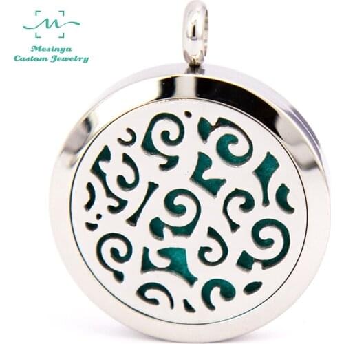 10pcs the secrets of heart (30mm) Aromatherapy / Essential Oils surgical 316L S.Steel Perfume Diffuser Locket Necklace