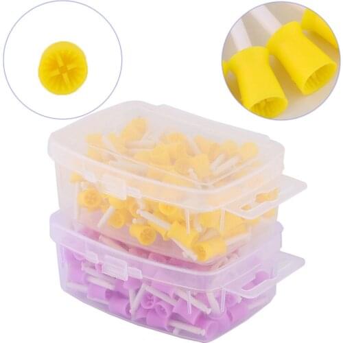 100pcs/set Dental Polishing Rubber Polisher Cup Teeth Stain Removal Whitening Dentist Tool