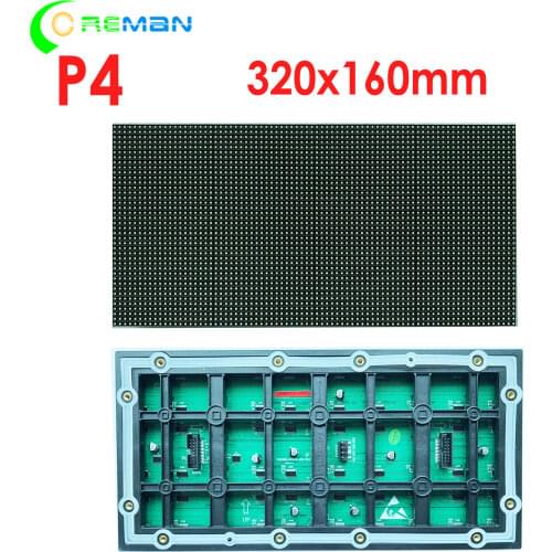 Aliexpress high quality p4 outdoor led module 320x160mm 80 x40 pixel , rgb led matrix smd led module p4 outdoor 1/10S